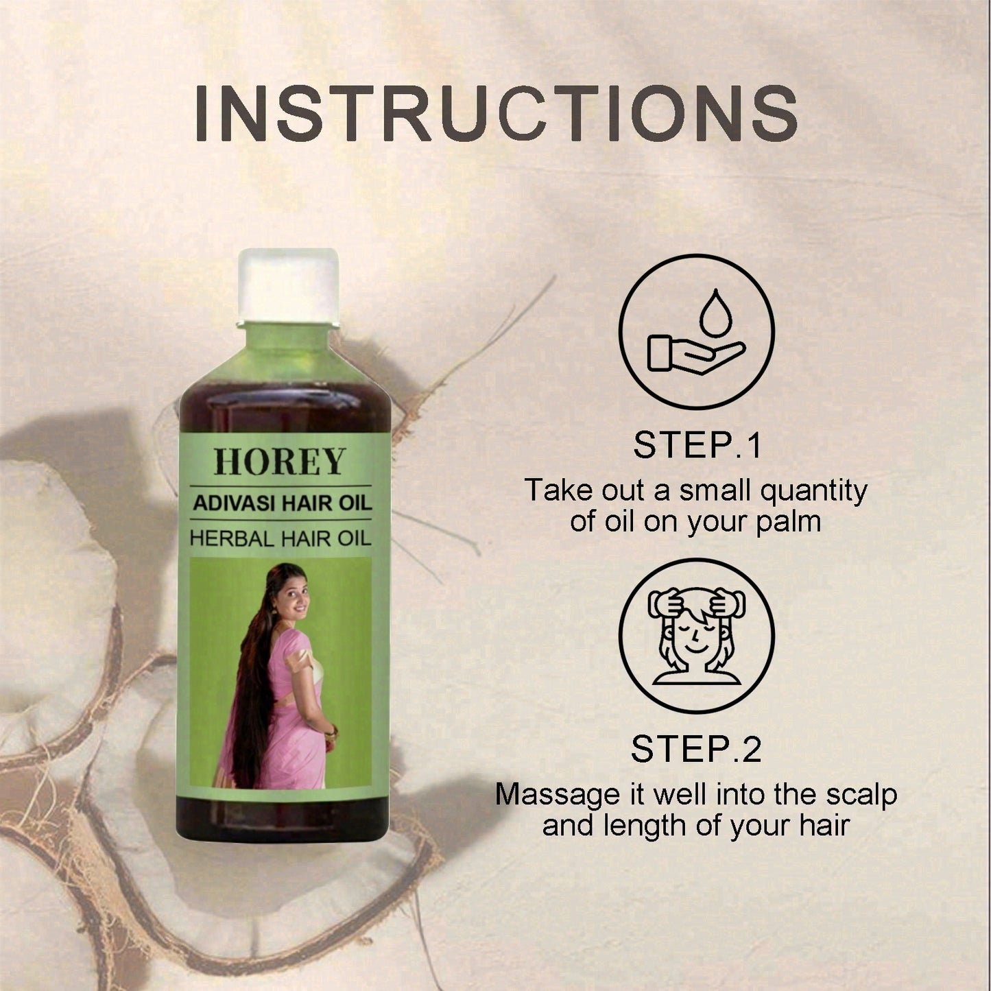 3.4oz Rosemary Herbal Hair Oil with Coconut Oil and Argan Oil For dry and damaged hair, moisturizes scalp and hair, providing long-lasting softness and moisture.Make thin hair look thicker