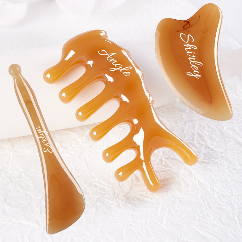 3pcs Custom scraping board massager, jaw tightening face scraping set