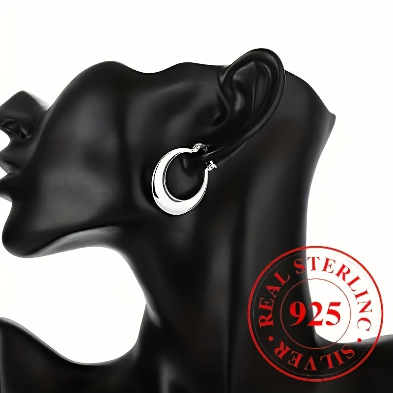 Exquisite 925 Pure Silver Earrings - Hypoallergenic, Elegant, Sexy Accessories with Durable 925, Perfect for Women, Ramadan Holidays, and All Seasons, Suitable for Sensitive Skin