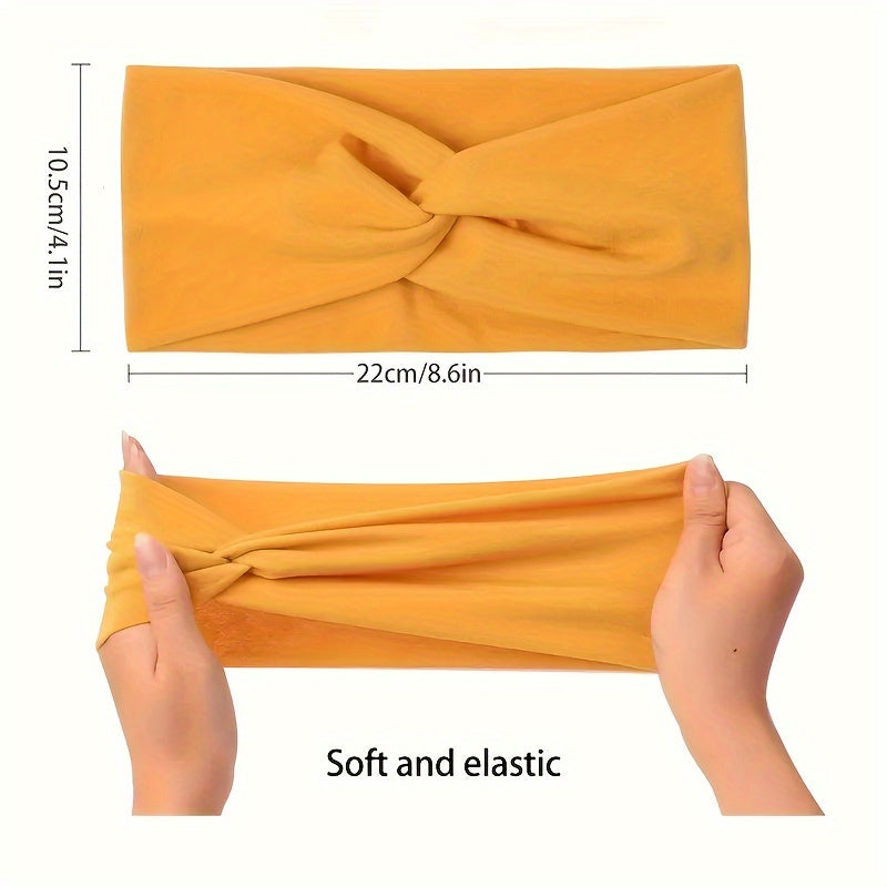 Boho Soft Headbands For Women Elastic Yoga Hairband Running