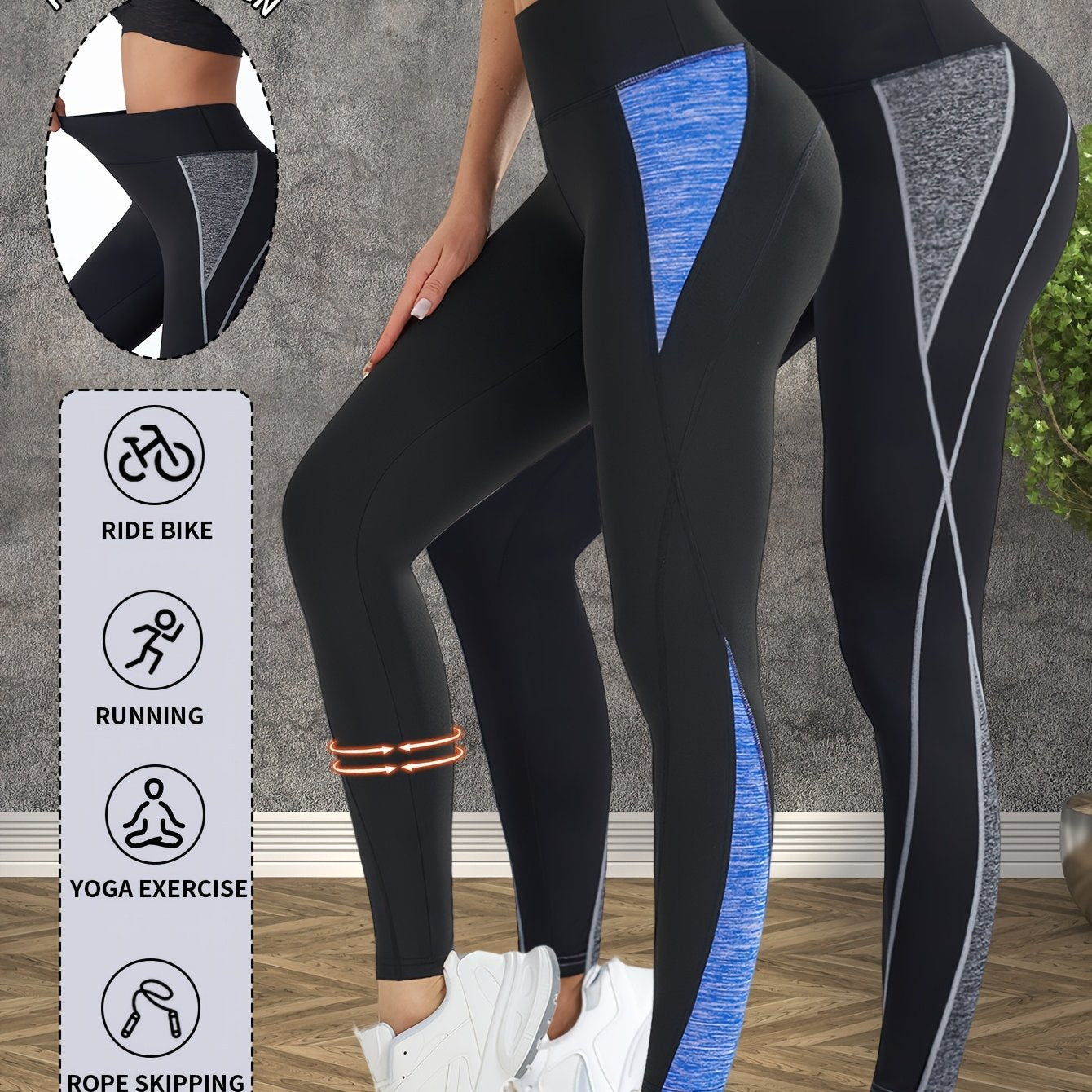 2-Pack Women's Non-See-Through Yoga Pants - High-Waisted Tummy Control Leggings, Quick-Dry Stretchy Workout Pants for Gym, Running, Pilates - Non-Slip Grip & All-Season Fitness Apparel (Machine Washable) - Ideal Gift for Wome