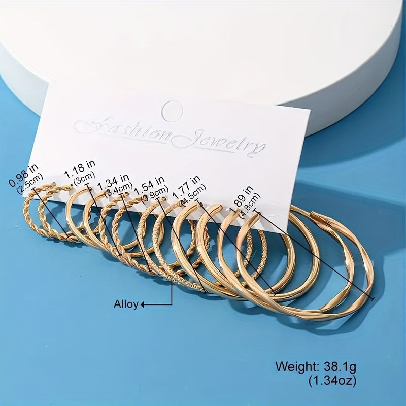 Fashion Hoop Earrings - Elegant & with Rhinestone Accents