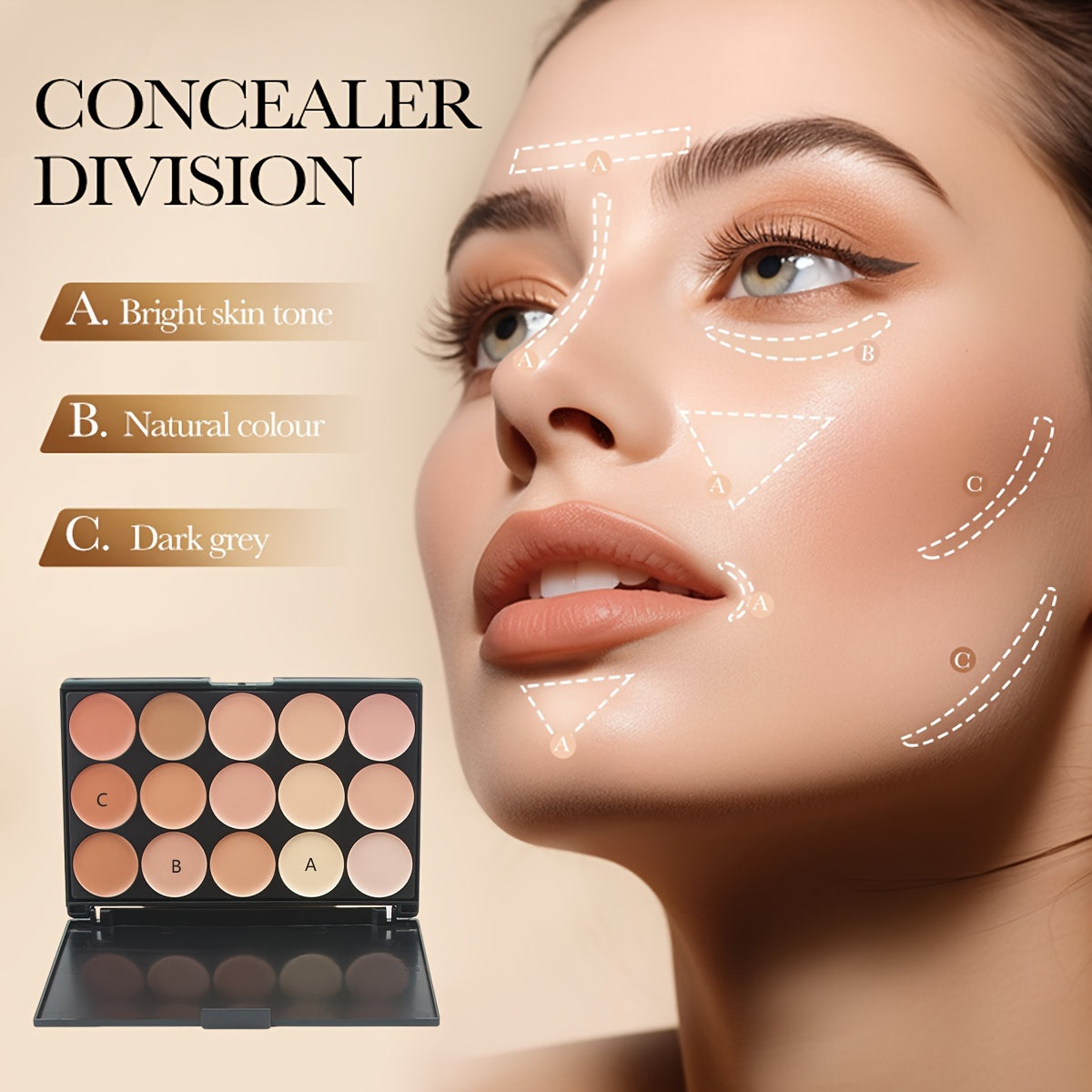 Professional Concealer Set with Brush