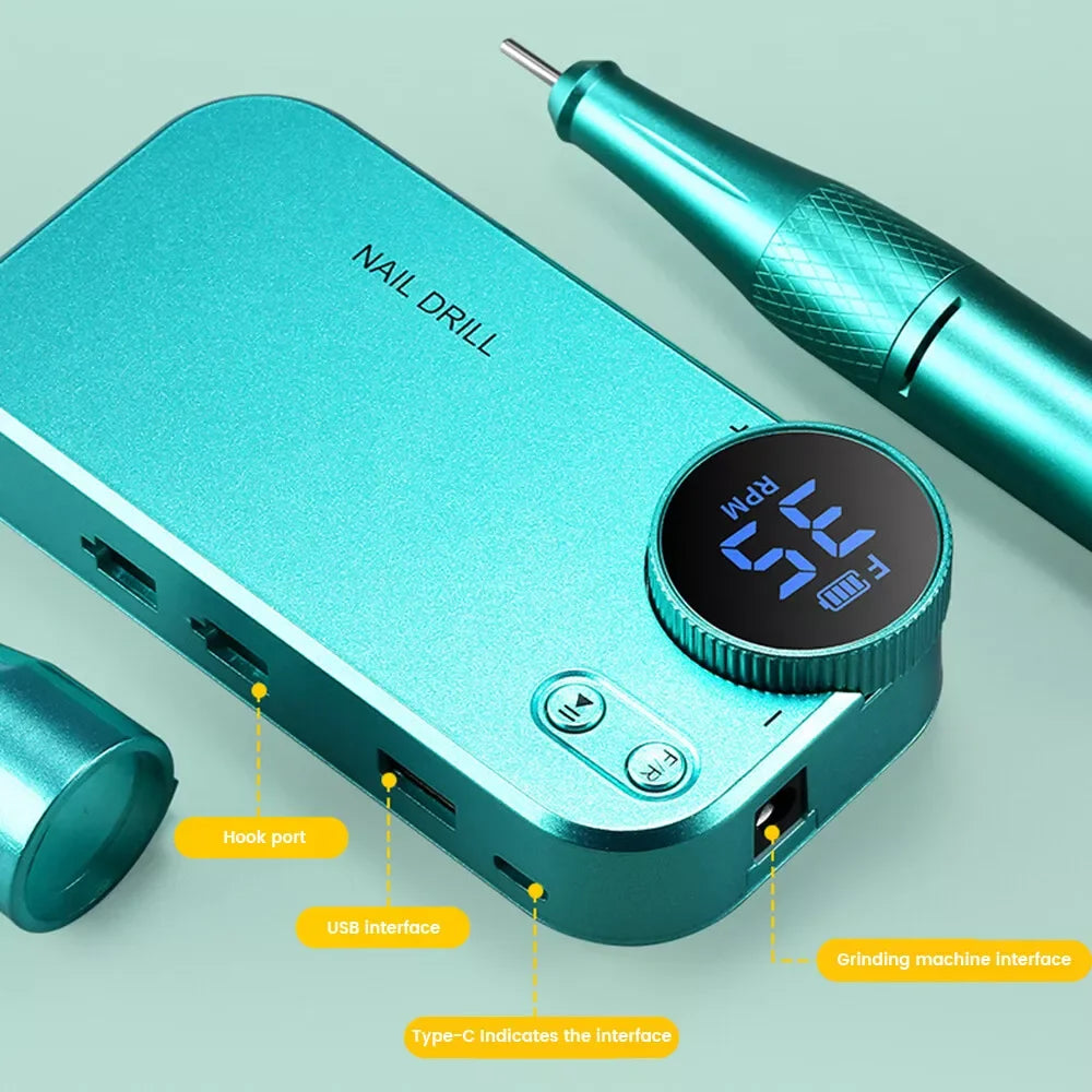 Electric Drill Kit for Acrylic Gel Nails, Manicure & Pedicure