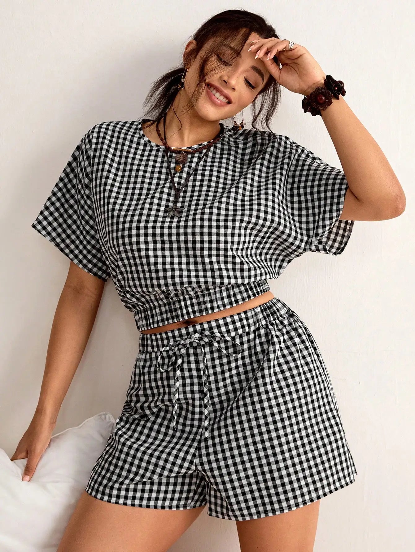Floral Print Crop Top And Shorts 2 Piece Set Casual Summer Outfit Women