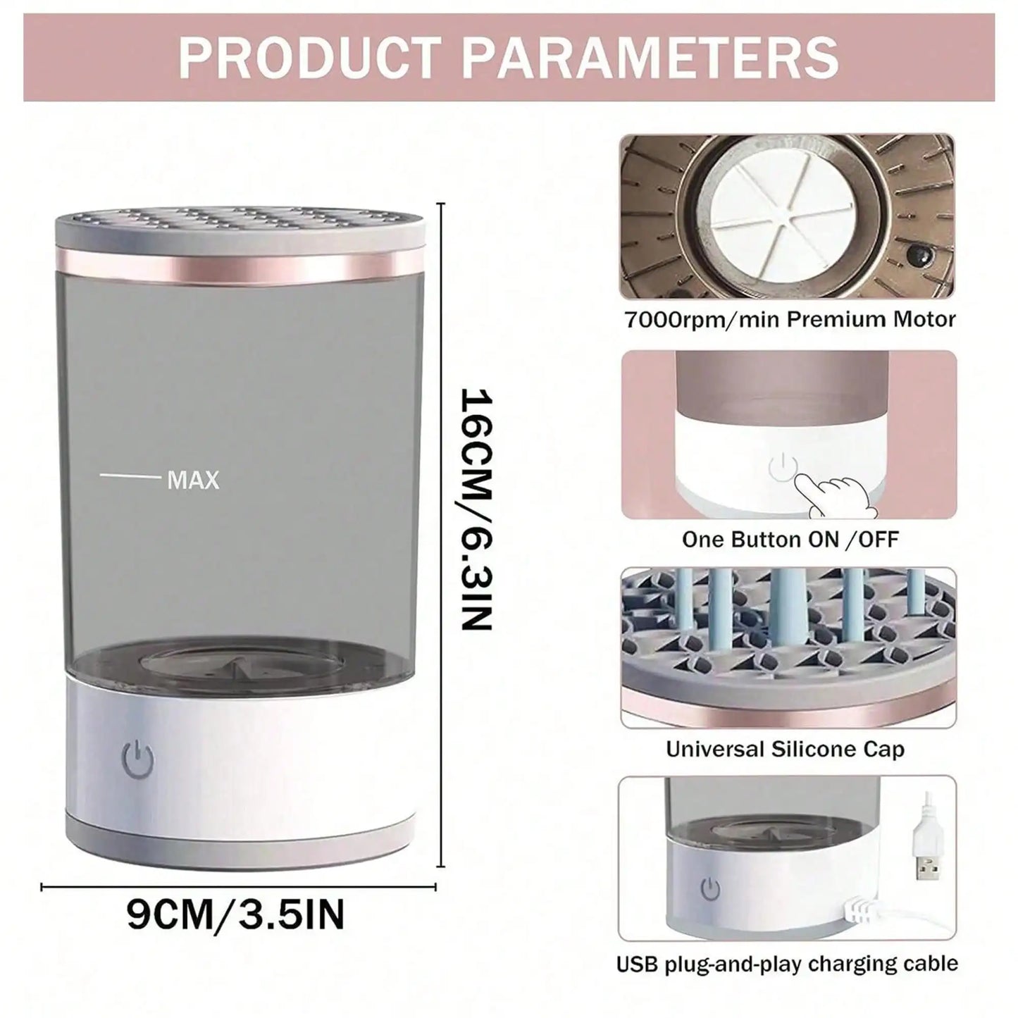 Electric Makeup Brush Cleaner Machine Makeup Cleaner
