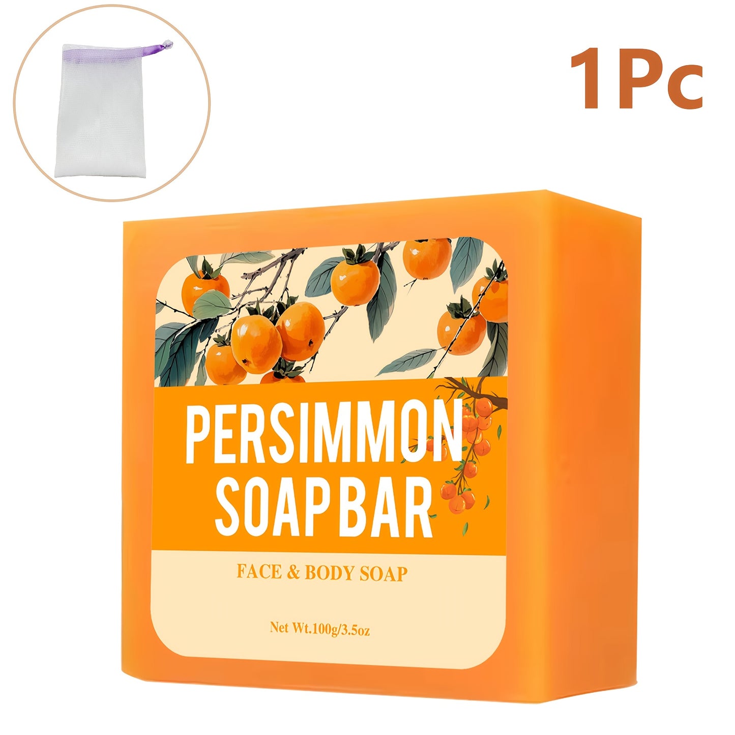 Persimmon Body Soap Bar For Odor Control Moisturizing