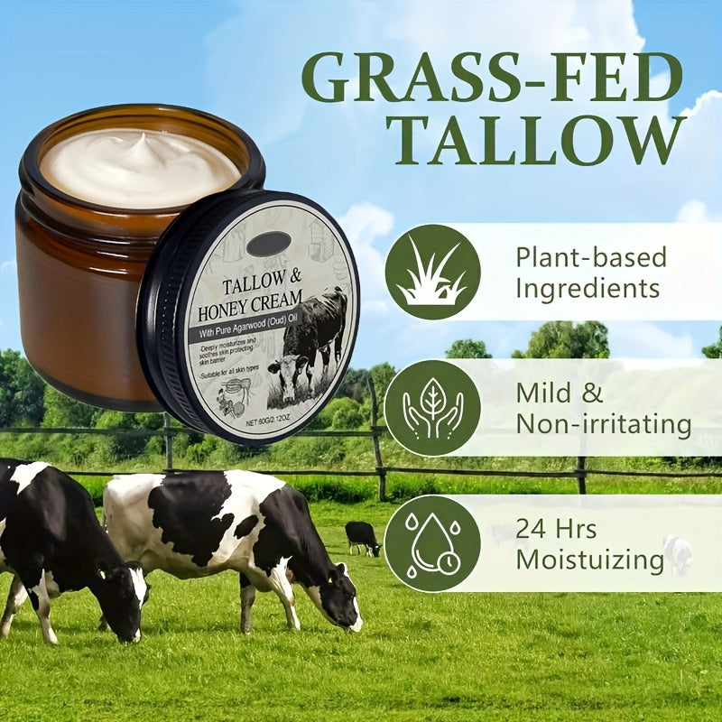 Beef Tallow Honey Moisturizer for Deep Hydration and Radiance