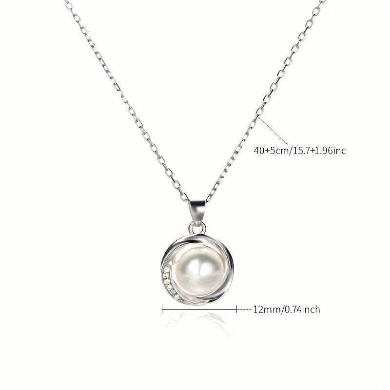 Two 925 Sterling Silver Pearl Necklace And Earrings Set