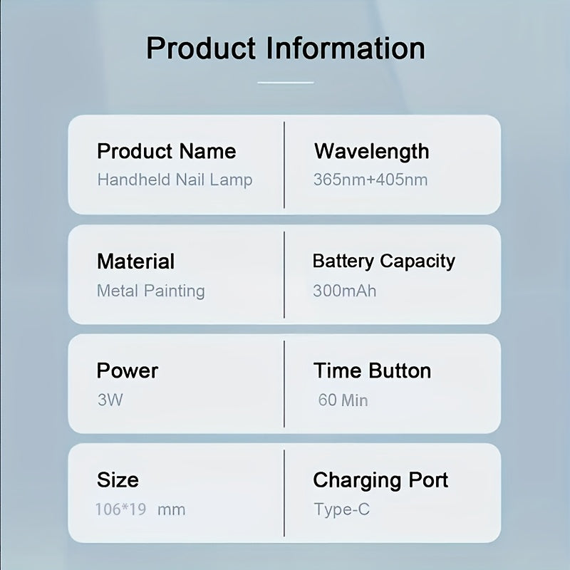 Portable Handheld Nail Dryer Professional Gel Polish Lamp