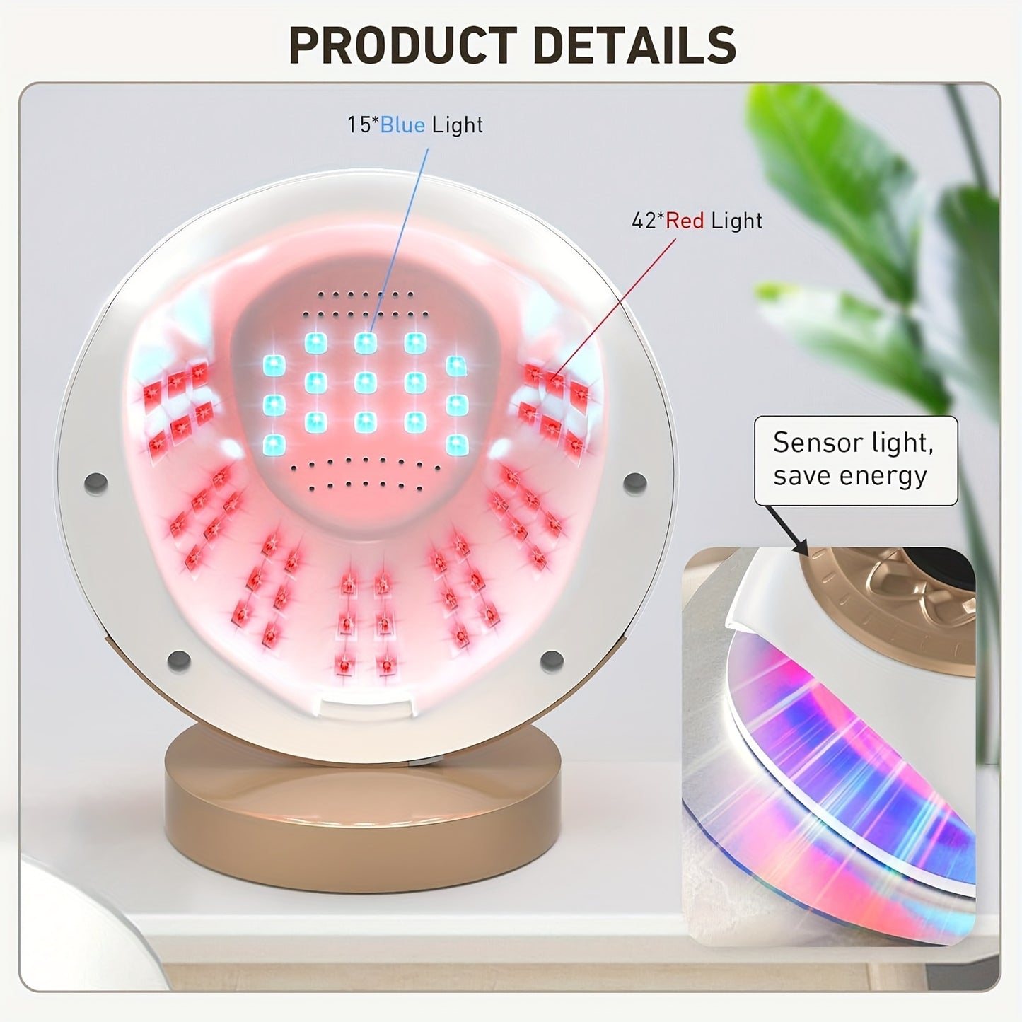 Nail Fungus Laser Upgrade Treatment Device, Adjustable Sessions Of 3/5/7/10 Minutes, Nail Laser Cleaning Fingernails & Onychomycosis, Nail Fungus Remover With 15 X 470 Nm Blue Light + 42 X 650