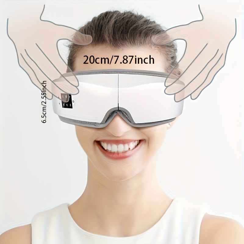 4D Intelligent Eye Massager with Pneumatic And Vibration Massage, Hot Compress, Music, And Various Massage Modes, Portable