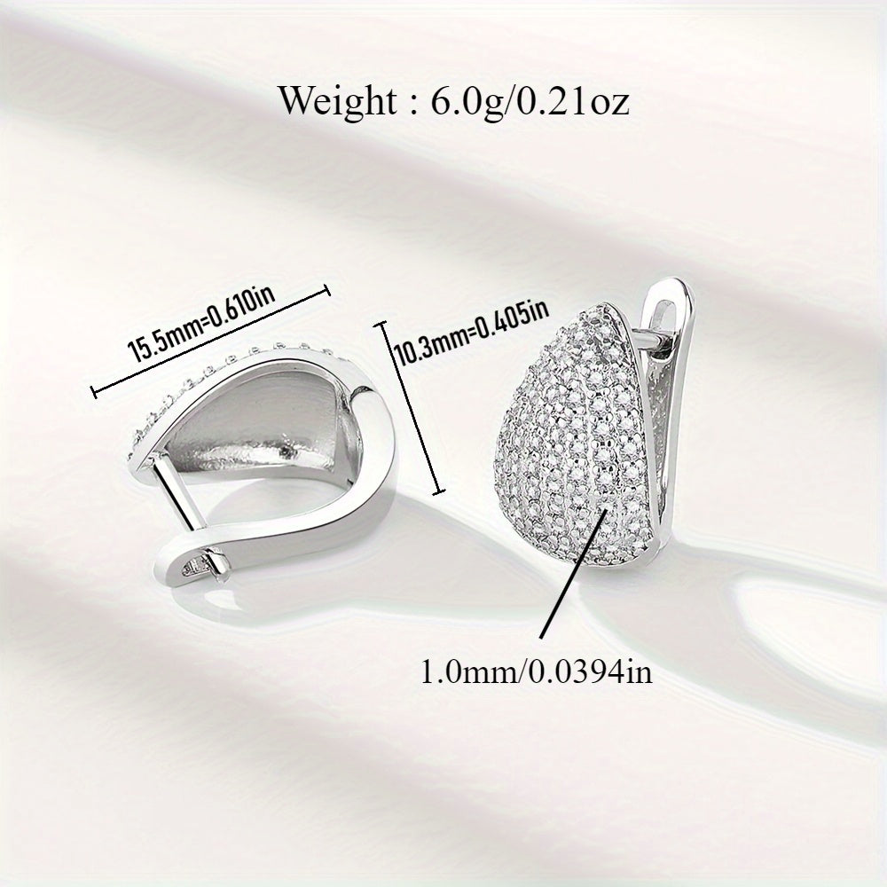 Moissanite Water Drop Earrings in Sterling Silver for Couples