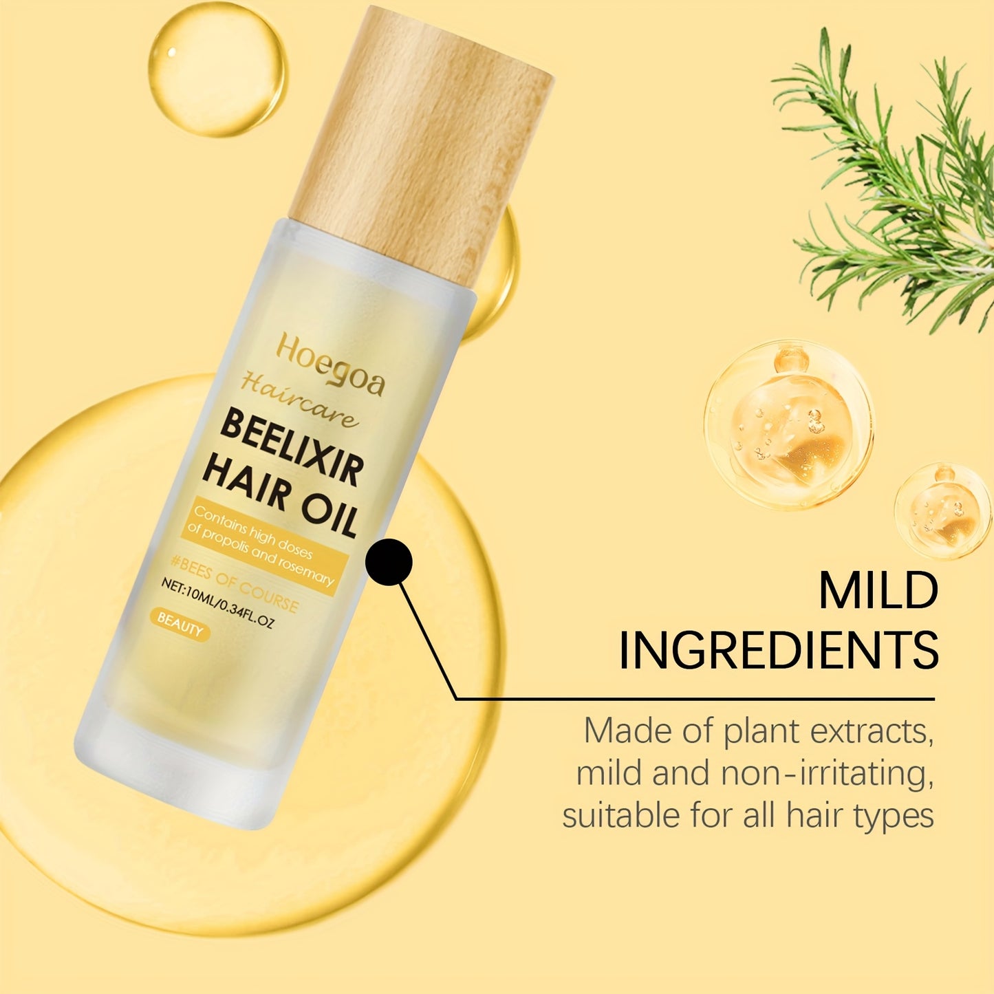 Honey Rosemary Hair Care Essential Oil for Softness and Moisture