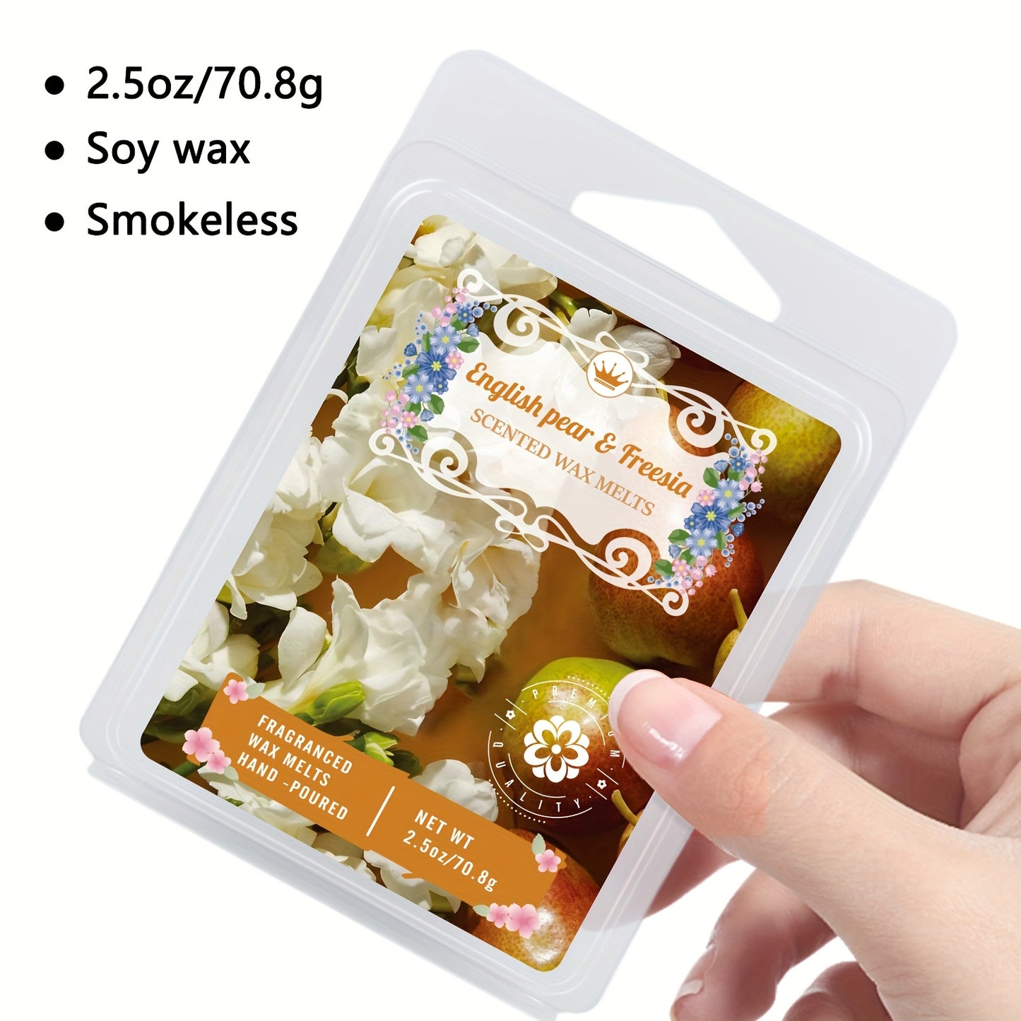 8 New Fragrance Wax Melting Cubes, 8 Different Scents, Long-lasting Fragrance, Soy Wax Cubes, Candle-making Gift Set, Holiday Gift Decoration, for Home And Office, The Wax Cubes Melt to Create A Candle Atmosphere Without Flam