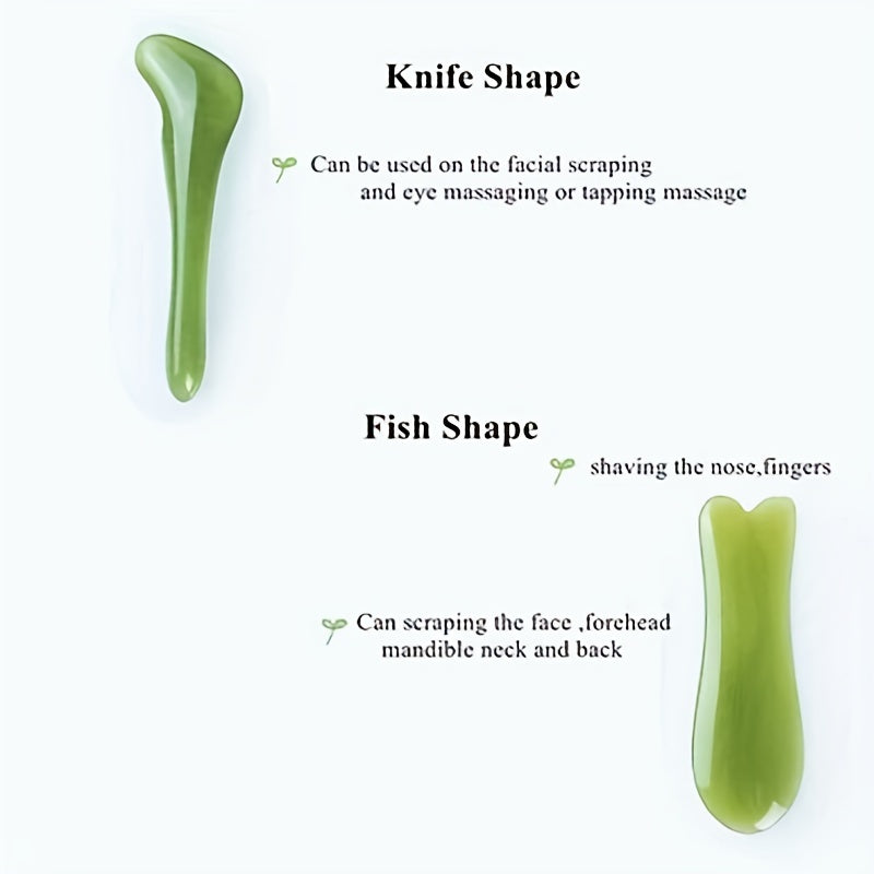 Natural Resin Gua Sha Set 7 Pieces for Face and Body