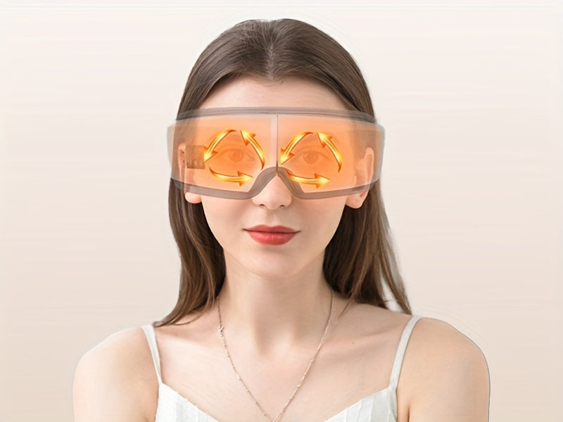 4D Intelligent Eye Massager with Pneumatic And Vibration Massage, Hot Compress, Music, And Various Massage Modes, Portable