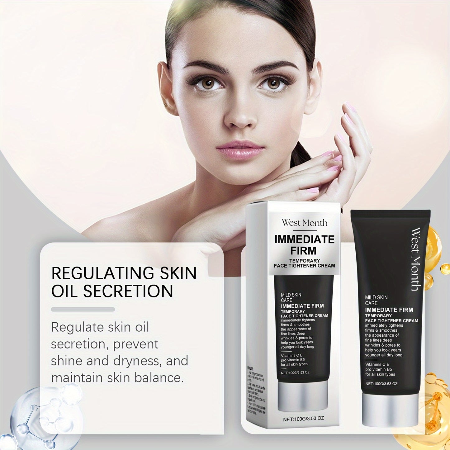 Immediate Firming Face Cream With Glycerin For All Skin