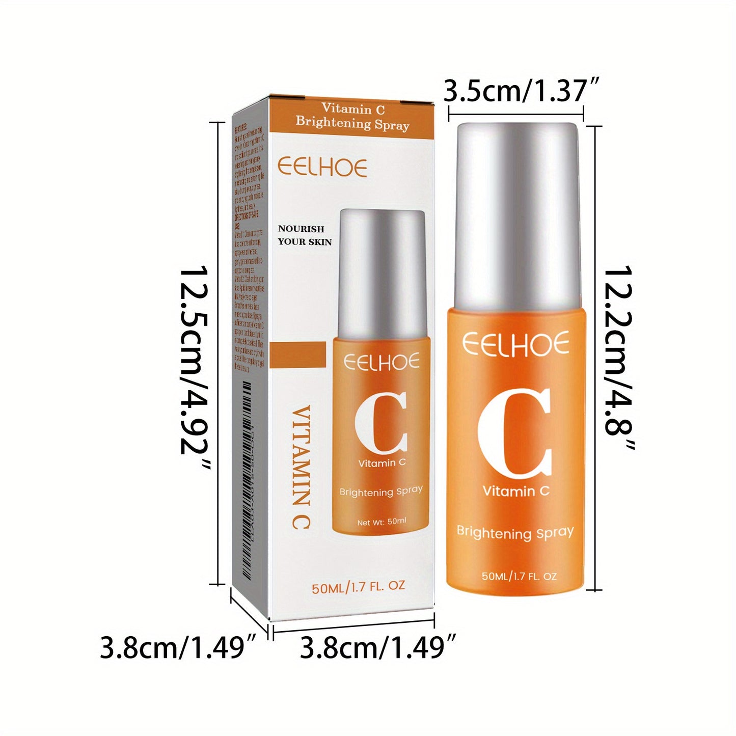 Vitamin C Moisturizing Spray Rich In Vitamin C Hydrating And Moisturizing Light Beige Spray Keeps Away From Dryness Suitable for All Light Beige Types Perfect Christmas Gift