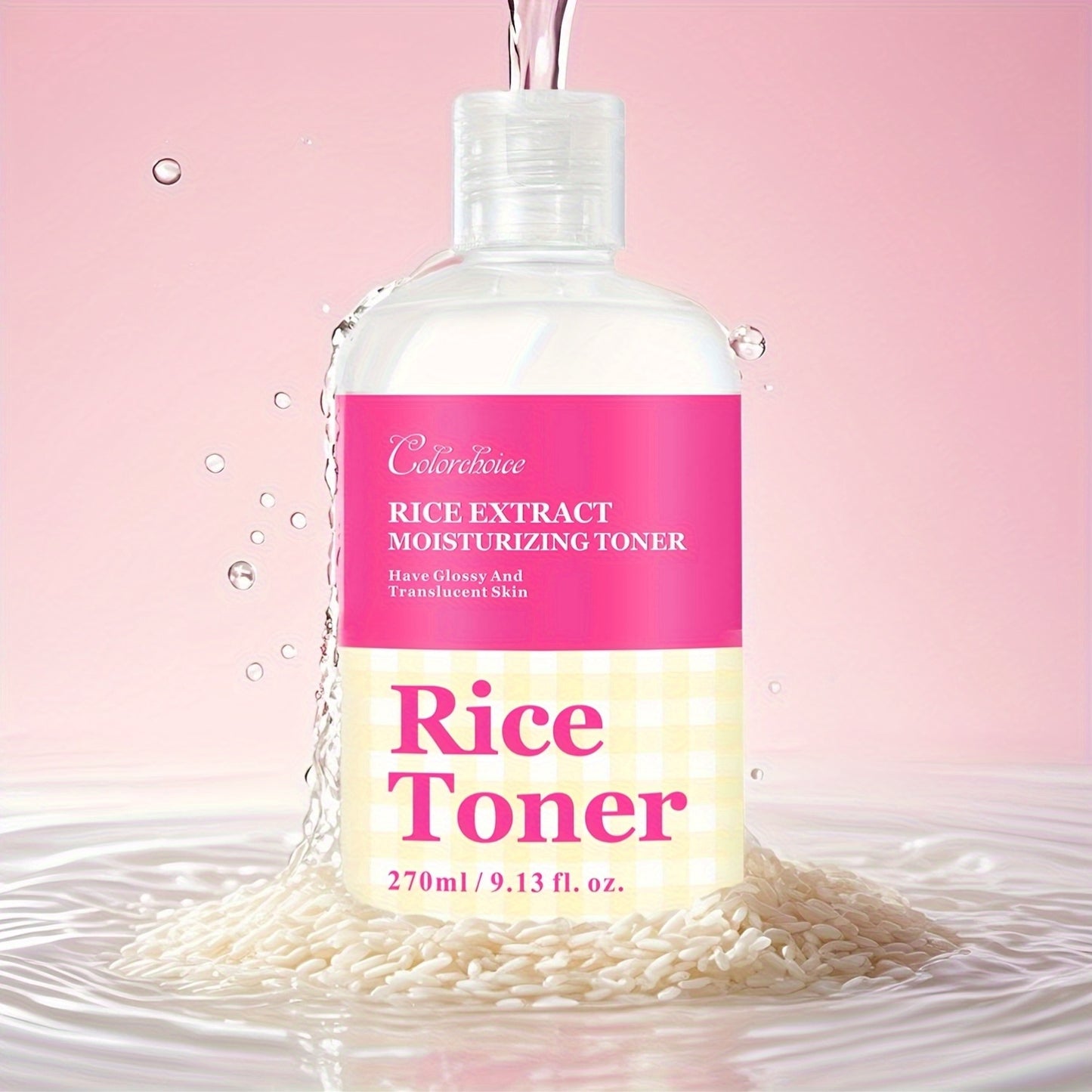 Rice Toner For Glass Skin - Korean Fermented Essence With Hyaluronic Acid & Oat Extract, Water Lock And Moisturizing, Alcohol-Free, 9.13 Fl Oz