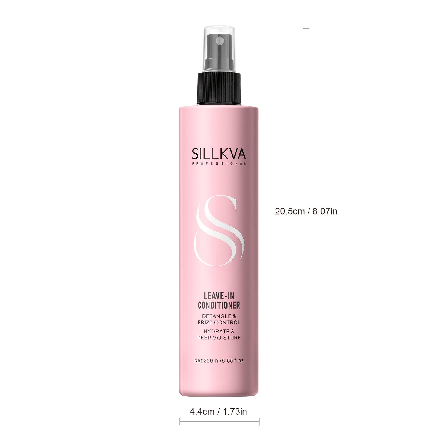 SILLKVA Biotin & Keratin Leave-In Spray - Anti-Frizz Treatment For Dry/Damaged/Curly Hair, Strengthens & Protects Against Breakage/Split Ends, Heat Protection, Detangler