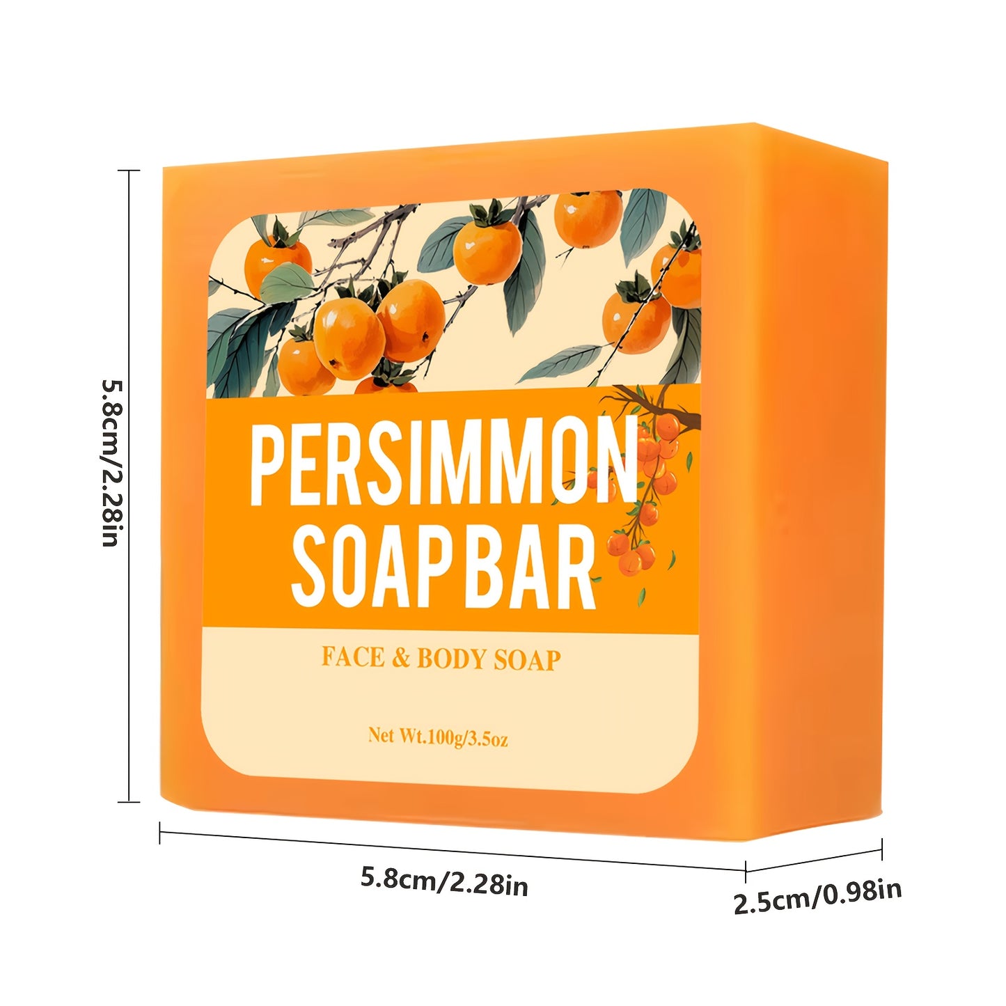 Persimmon Body Soap Bar For Odor Control Moisturizing