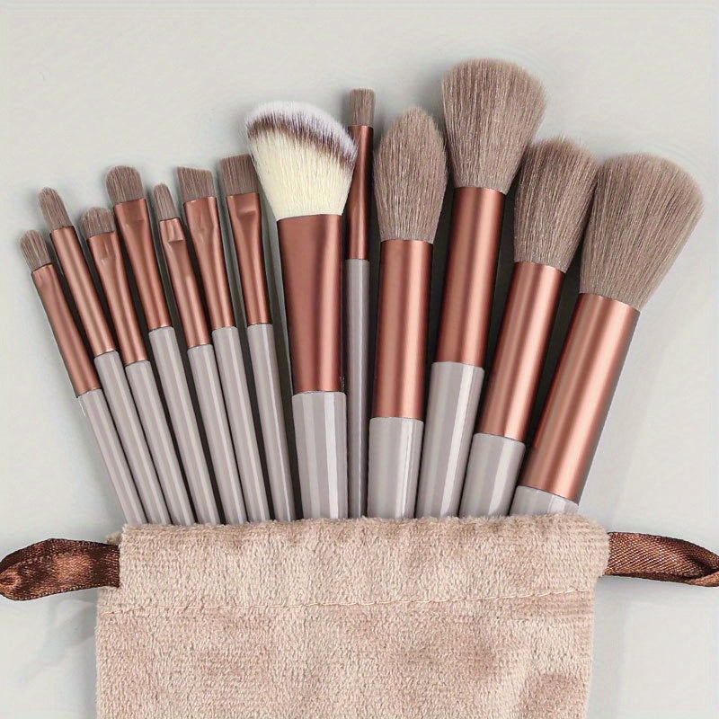 Makeup Brush Set Soft Fluffy Professional Cosmetic Foundation Powder Eyeshadow Kabuki Blending Make Up Brush Beauty Tool Makeup Sponge Storage Bag