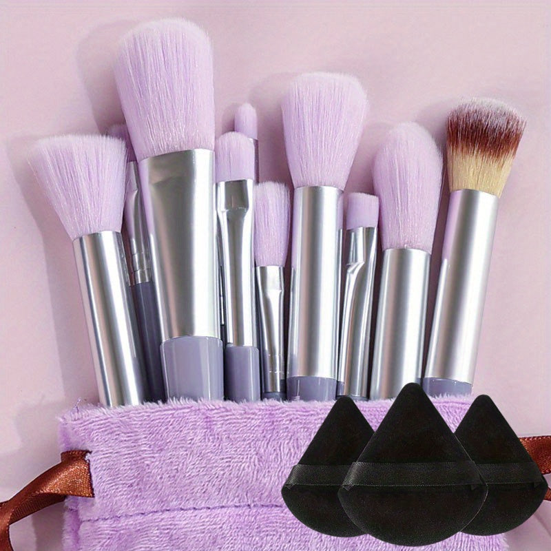 Makeup Brush Set Soft Fluffy Professional Cosmetic Foundation Powder Eyeshadow Kabuki Blending Make Up Brush Beauty Tool Makeup Sponge Storage Bag