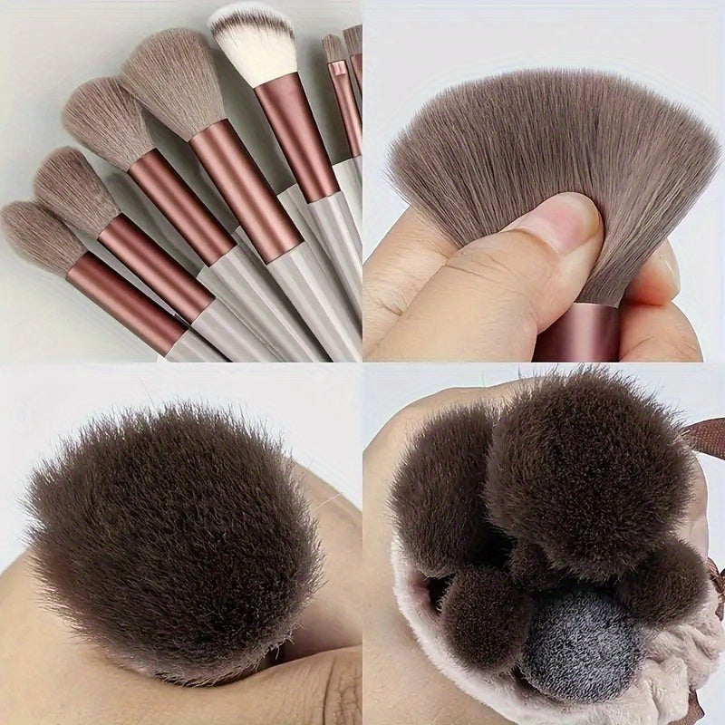 Makeup Brush Set Soft Fluffy Professional Cosmetic Foundation Powder Eyeshadow Kabuki Blending Make Up Brush Beauty Tool Makeup Sponge Storage Bag