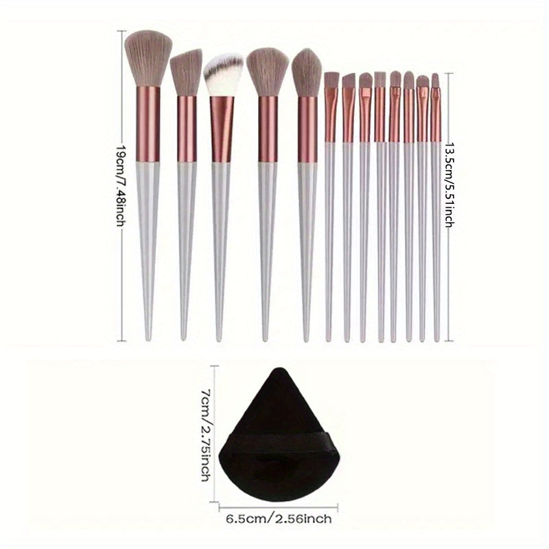 Makeup Brush Set Soft Fluffy Professional Cosmetic Foundation Powder Eyeshadow Kabuki Blending Make Up Brush Beauty Tool Makeup Sponge Storage Bag