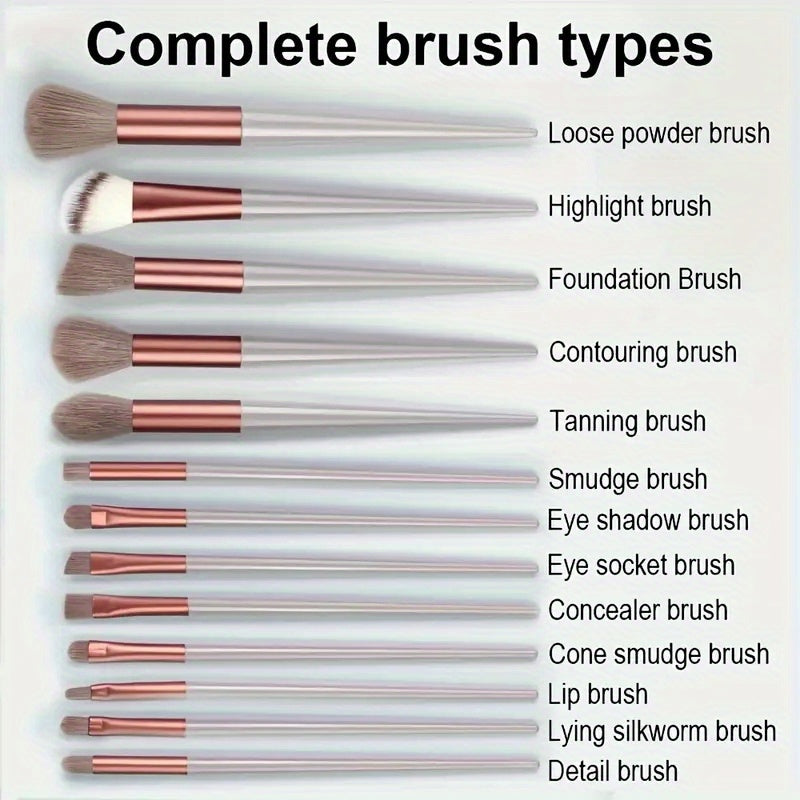 Makeup Brush Set Soft Fluffy Professional Cosmetic Foundation Powder Eyeshadow Kabuki Blending Make Up Brush Beauty Tool Makeup Sponge Storage Bag