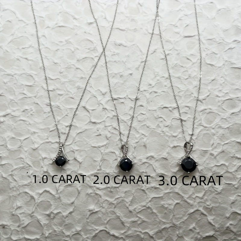 Moissanite Necklace 18K Gold Plated 925 Silver Jewelry