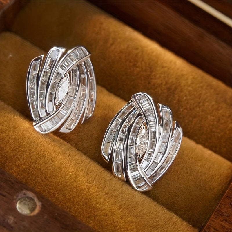 1 pair of elegant S925 sterling silver earrings - nickel free - hypoallergenic - simple chic, perfect for banquets and engagements - ideal for everyday wear and August birthday stone gifts