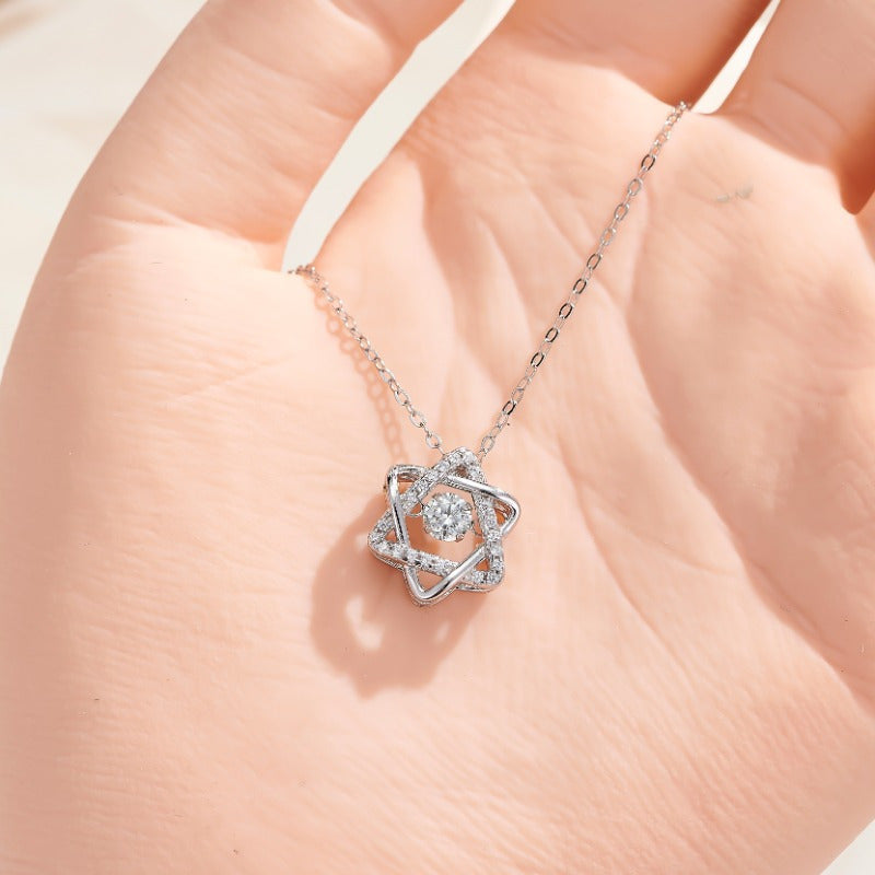 Shavano Moissanite Star of David Pendant Necklace 18K Plated
