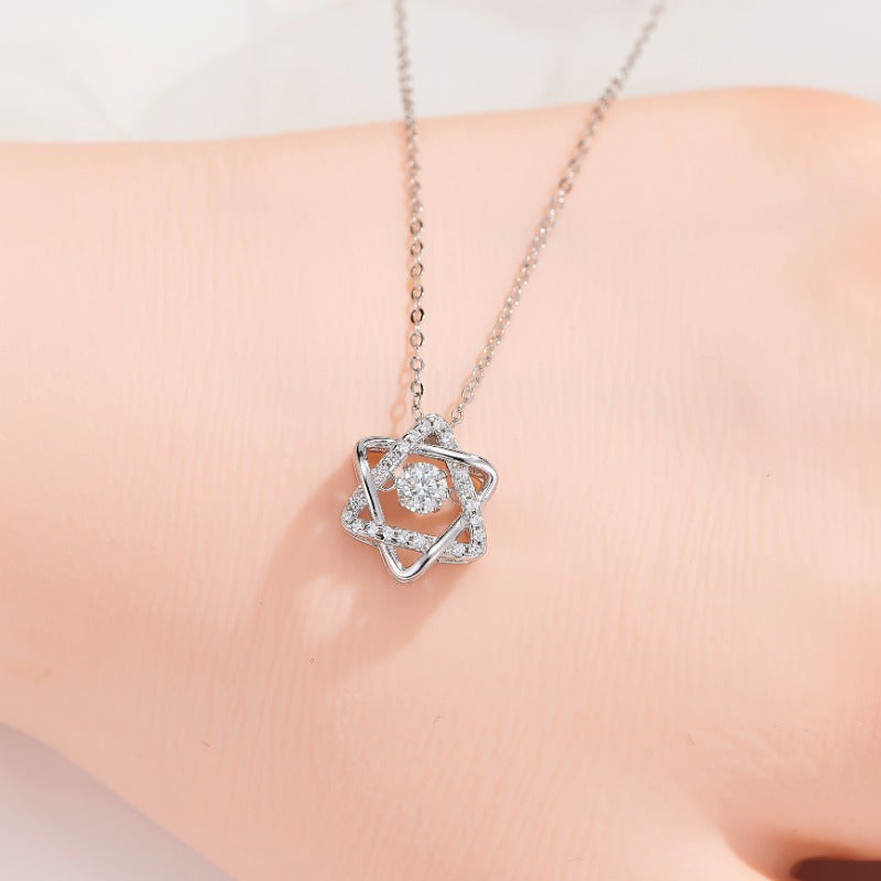 Shavano Moissanite Star of David Pendant Necklace 18K Plated