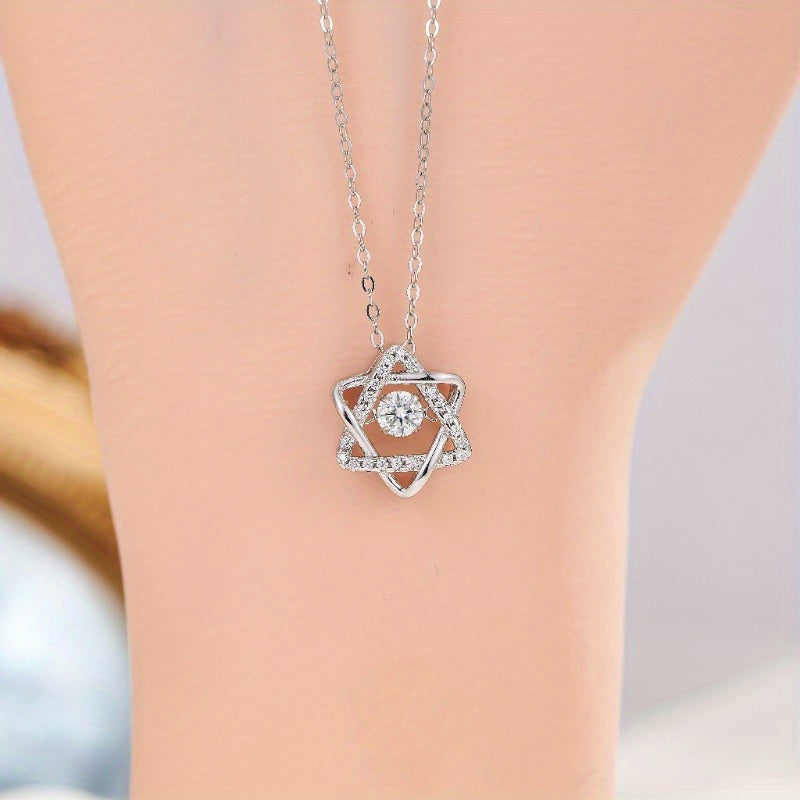Shavano Moissanite Star of David Pendant Necklace 18K Plated