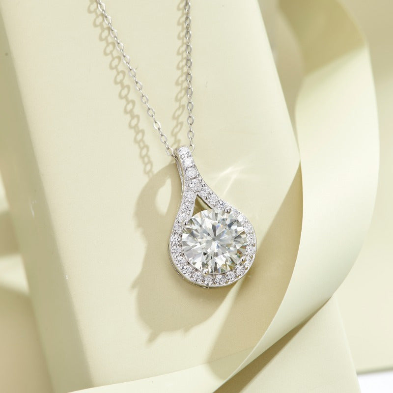 Shavano Moissanite Pendant Necklace 18K Gold Plated