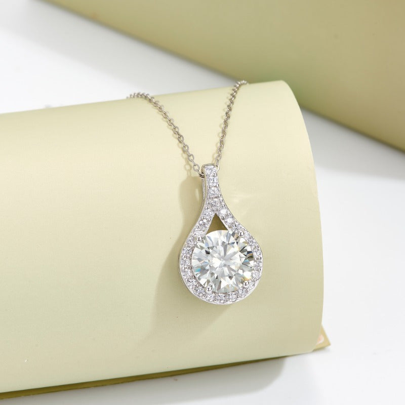 Shavano Moissanite Pendant Necklace 18K Gold Plated