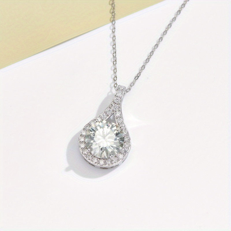 Shavano Moissanite Pendant Necklace 18K Gold Plated