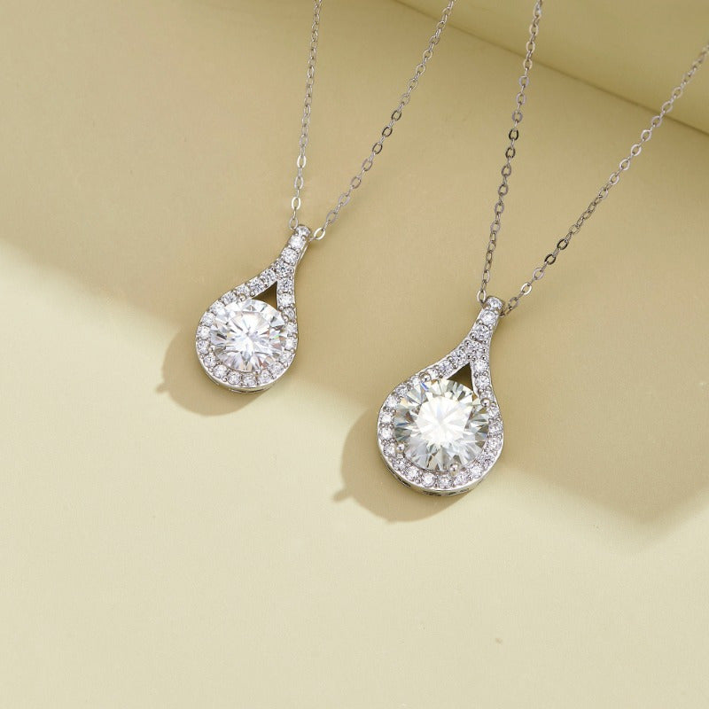 Shavano Moissanite Pendant Necklace 18K Gold Plated