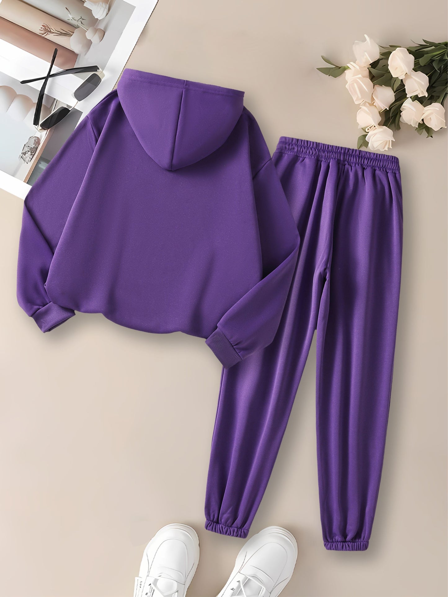 Calvin Hooded Sweatshirt And Jogger Set With CALVIN Print