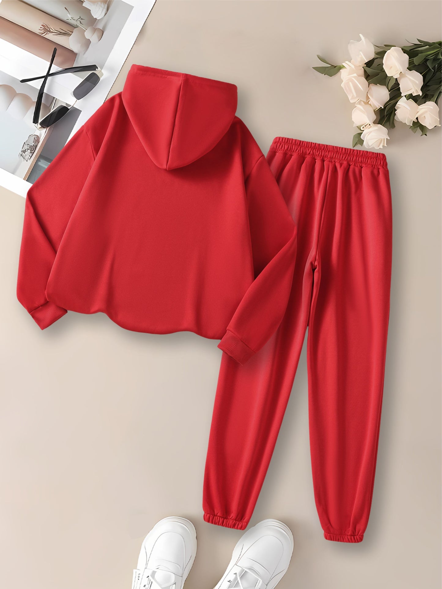 Calvin Hooded Sweatshirt And Jogger Set With CALVIN Print