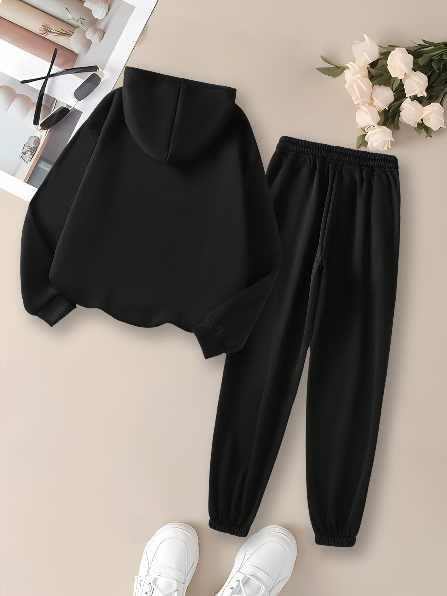 Calvin Hooded Sweatshirt And Jogger Set With CALVIN Print