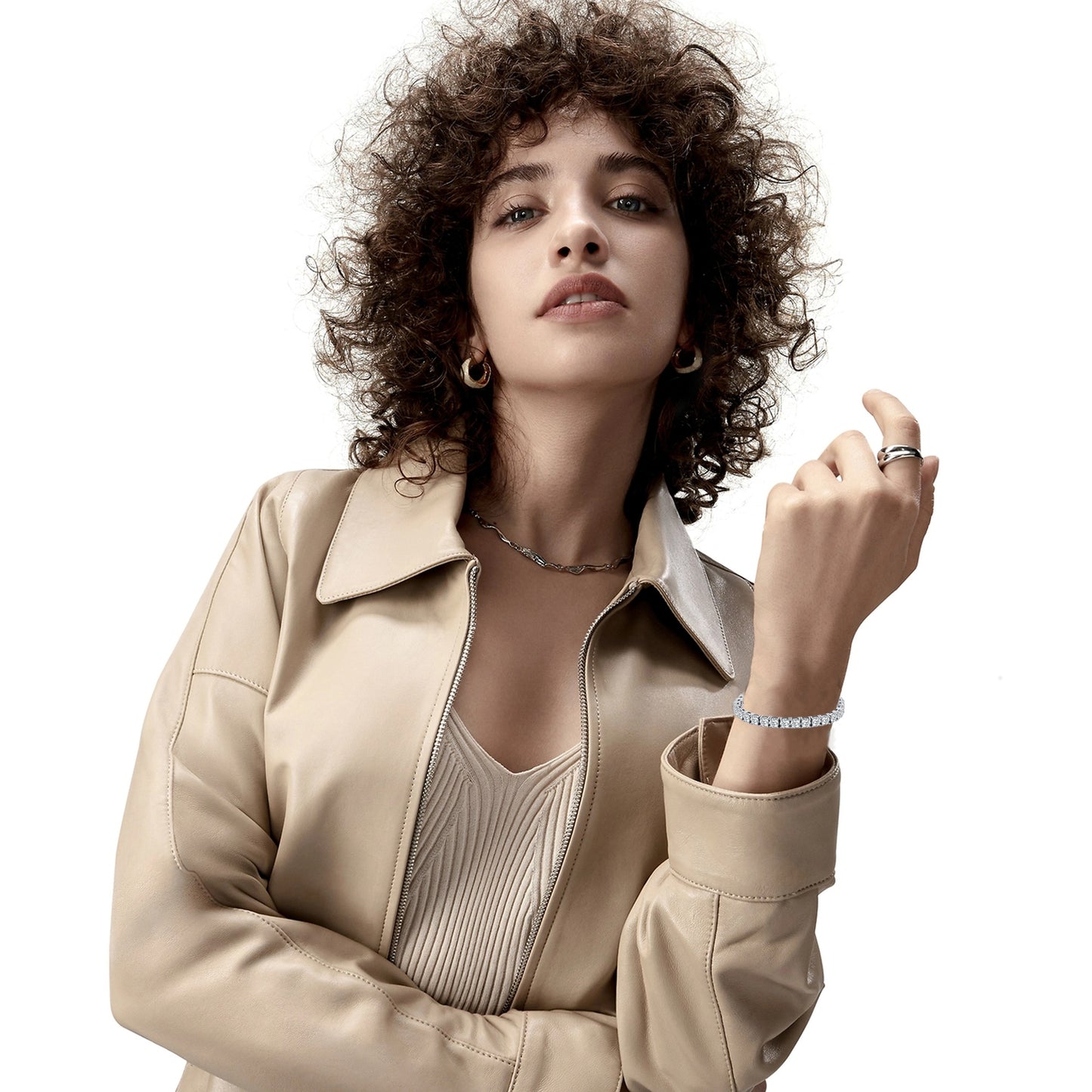 4mm S925 Pure Tennis Bracelet with a Row of Moissanite, Luxurious and Elegant Style Tennis Bracelet for Women, Bright Cut, Suitable for Wedding, Birthday, Anniversary, New Year Gift, Mother's Day Gift