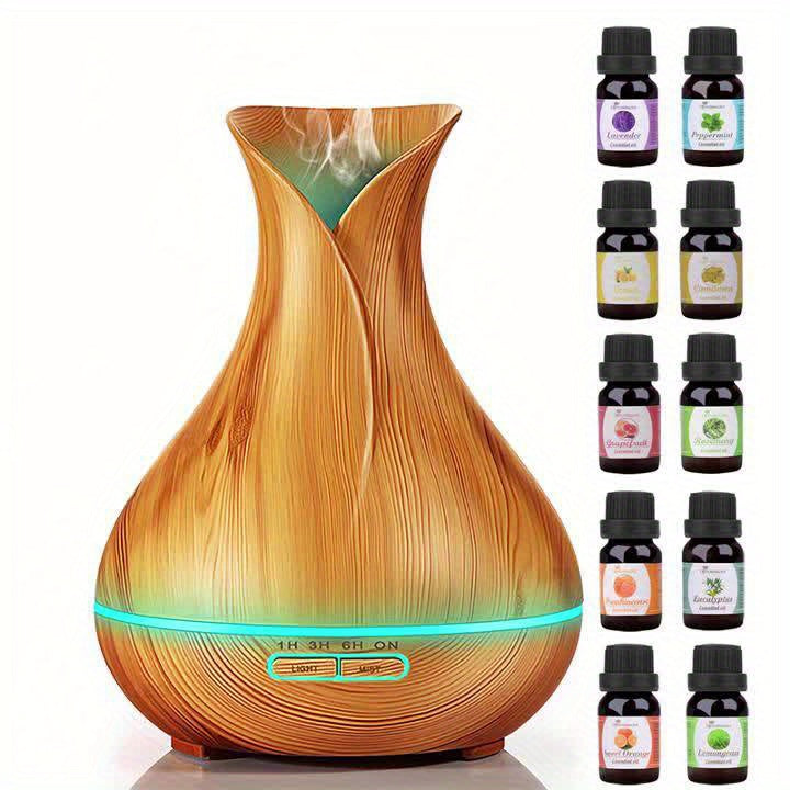 Aromatherapy Humidifier With Essential Oils And Colorful Lights