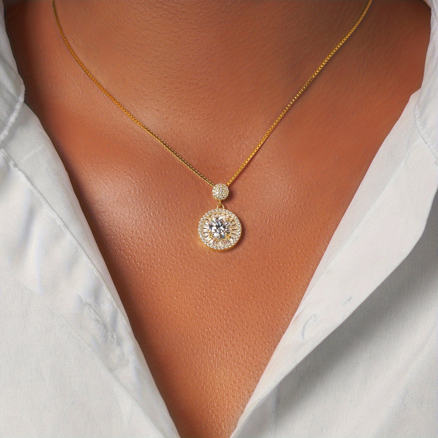 S925 Sterling Silver Moissanite Necklace 2 Carat Pendant For Men And Women Unisex Gift Idea