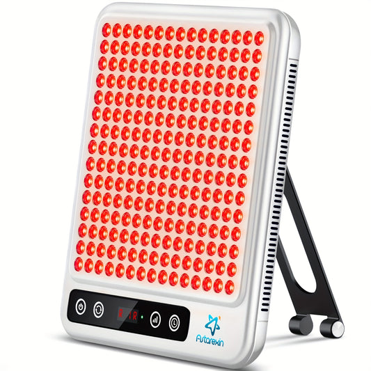 225 LEDs Dual-Chip Red Light Therapy Panel, Portable 660nm Red Light & 850nm Near-Infrared LED Device With Stand Timer, For Face Body Skin Care Home Spa Use