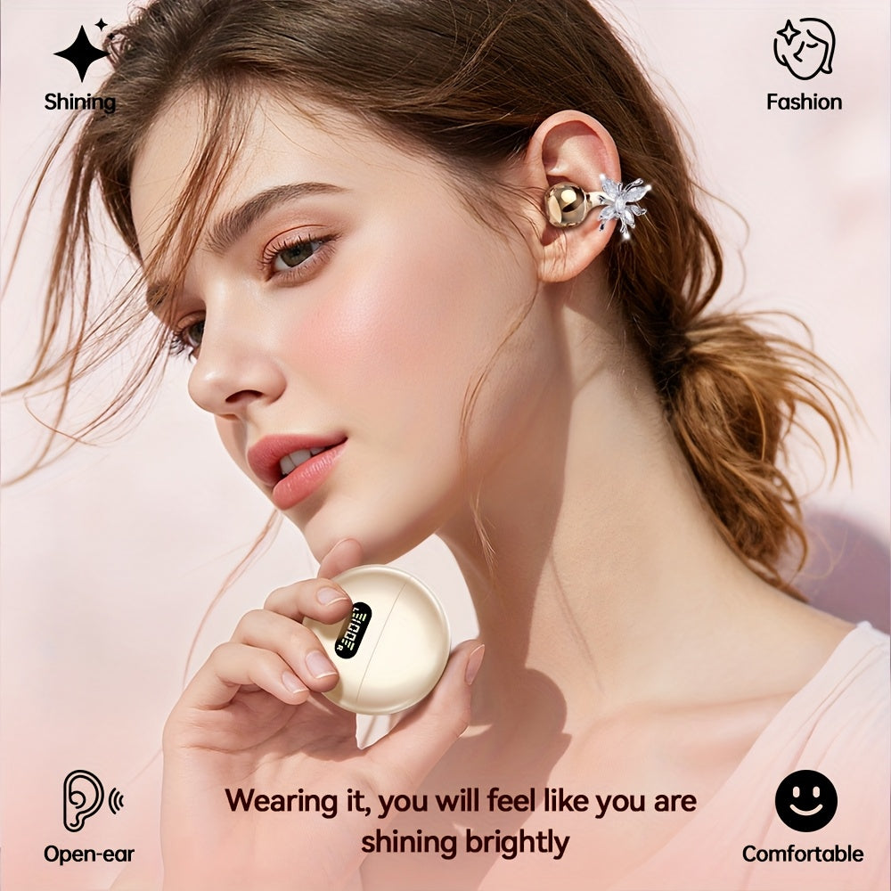 LIFEBEE Wireless Open Earbuds Clip On Earphones Butterfly