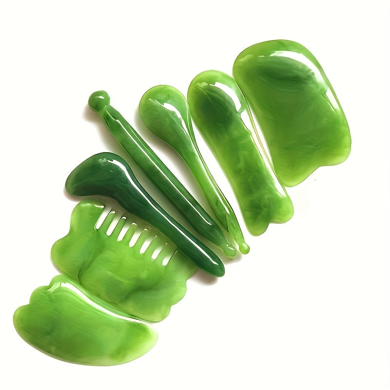 Gua Sha Facial Massage Set Jade Rose Quartz Tools Bag