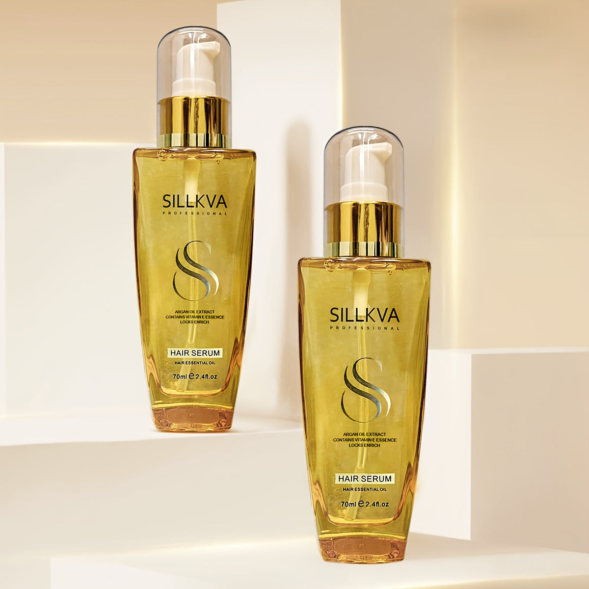 SILLKVA Argan Oil Hair Serum For Dry Damaged Hair Repair